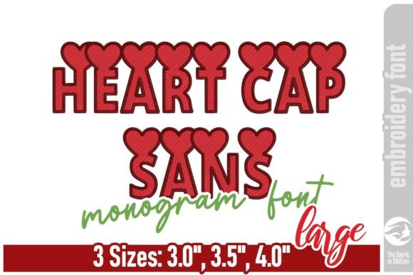 Heart Cap Sans Monogram Font β Large