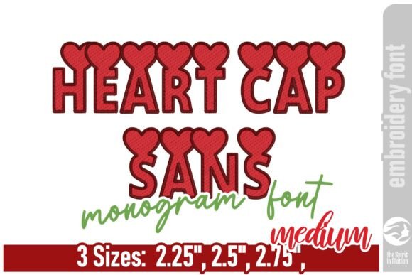 Heart Cap Sans Monogram Font β Medium