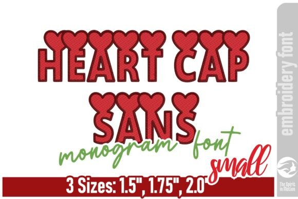 Heart Cap Sans Monogram Font β Small