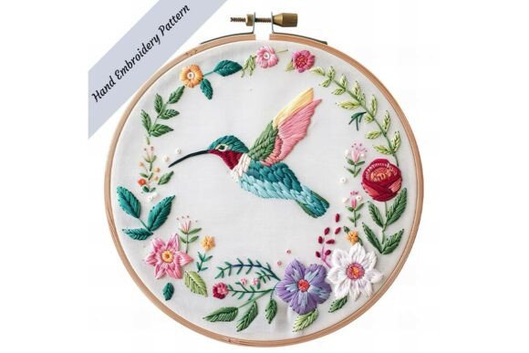 Hummingbird Hand Embroidery Pattern