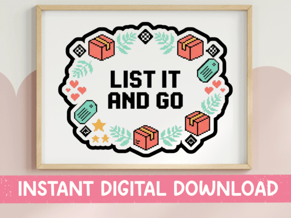 List It and Go Reseller Cross Stitch SVG